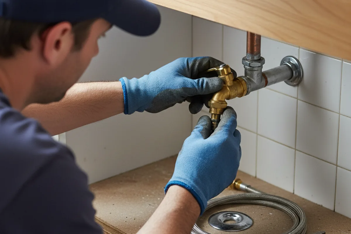Shutoff valve and fitting work during Emergency Plumbing in Highmount